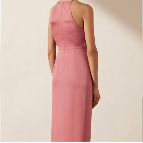 Shona Joy NEW Luxe Tie Sleeveless Midi Dress in Rose Size 10 - Picture 4 of 13